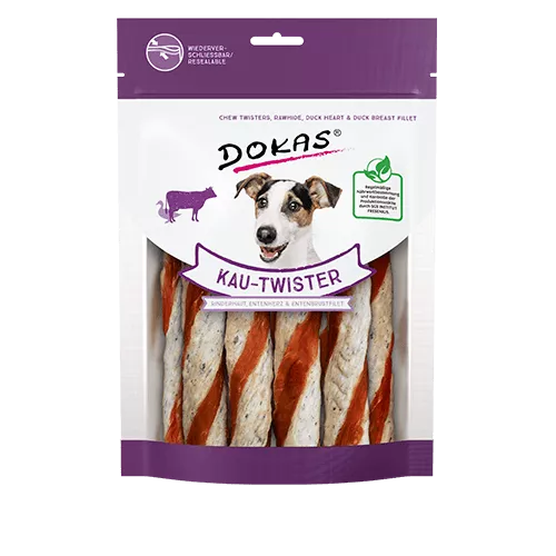 Kau-Twister Rinderhaut, Entenherz und Entenbrustfilet 200g